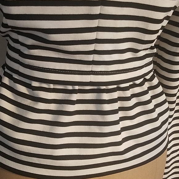 Peplum Striped Blazer. Sz M - Picture 3 of 4